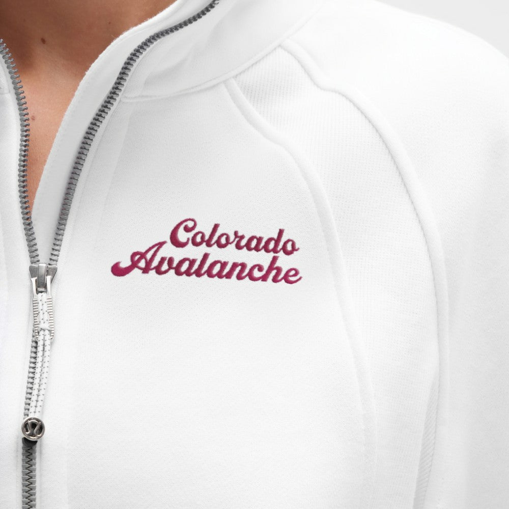 Colorado Avalanche lululemon Women's Long Scuba Oversized Half-Zip Funnel Neck - White - NHL 203201181