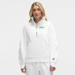 Dallas Stars lululemon Women's Long Scuba Oversized Half-Zip Funnel Neck - White - NHL 203201183