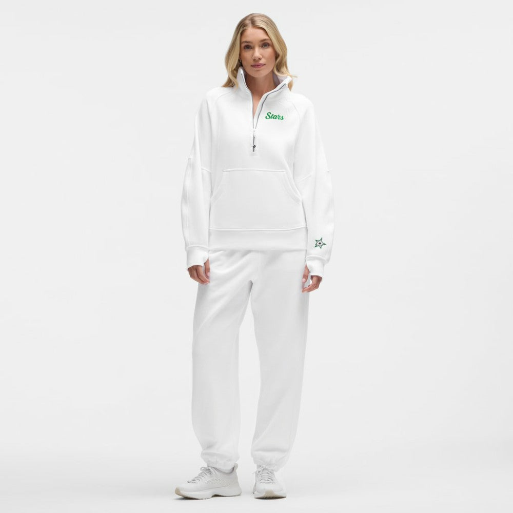 Dallas Stars lululemon Women's Long Scuba Oversized Half-Zip Funnel Neck - White - NHL 203201183