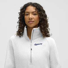 Tampa Bay Lightning lululemon Women's Long Scuba Oversized Half-Zip Funnel Neck - Heathered Core Ultra Light Grey - NHL 203201186