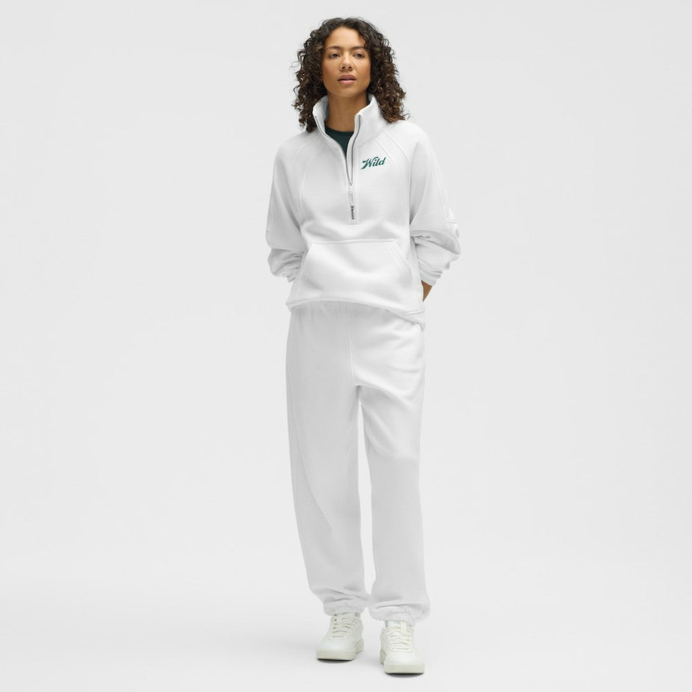 Minnesota Wild lululemon Women's Long Scuba Oversized Half-Zip Funnel Neck - White - NHL 203201188