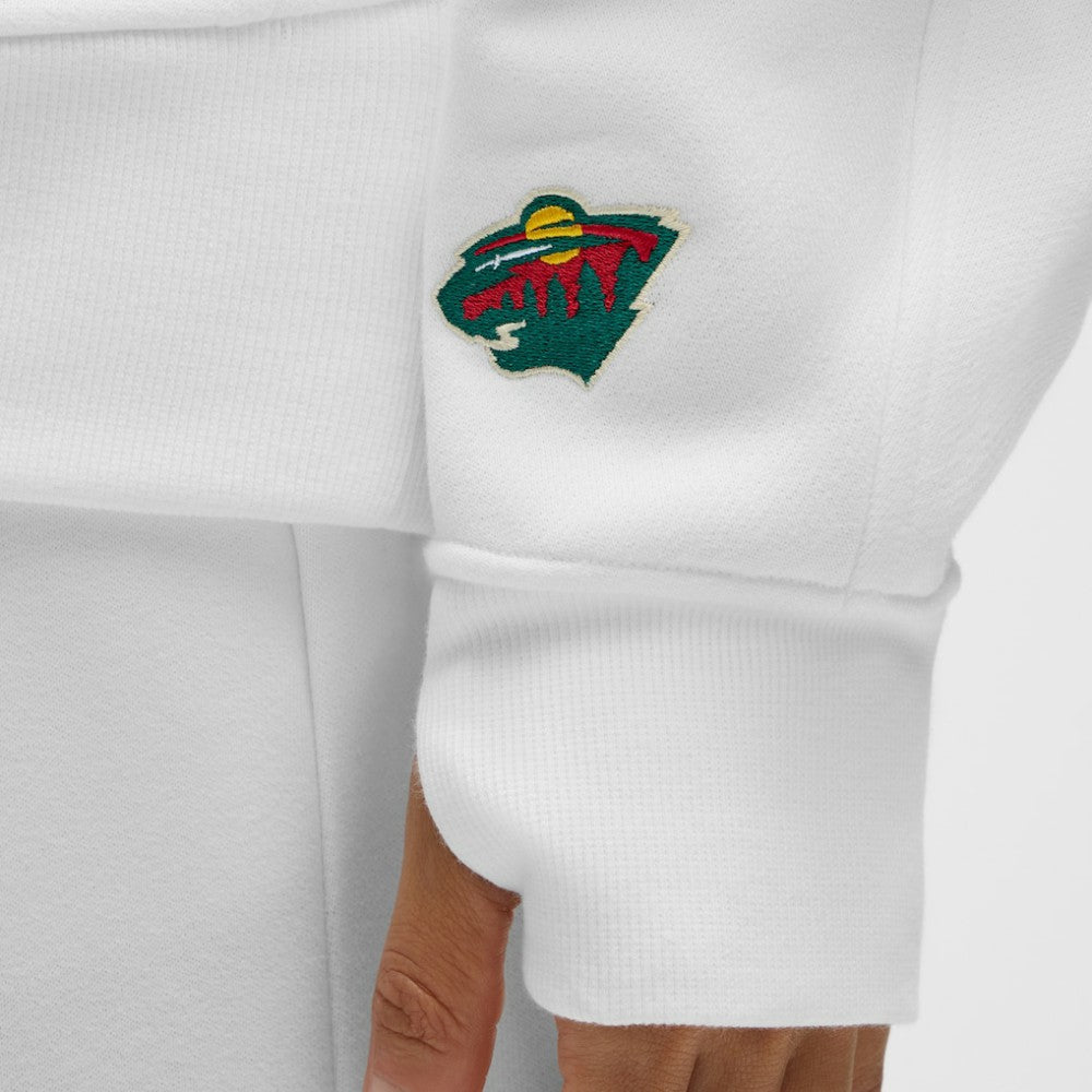 Minnesota Wild lululemon Women's Long Scuba Oversized Half-Zip Funnel Neck - White - NHL 203201188