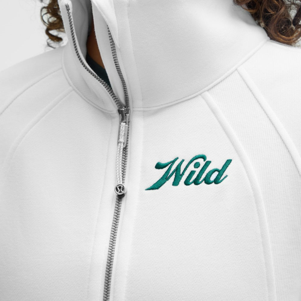 Minnesota Wild lululemon Women's Long Scuba Oversized Half-Zip Funnel Neck - White - NHL 203201188