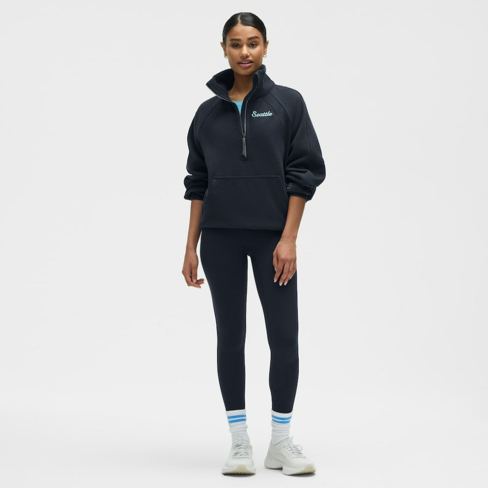 Seattle Kraken lululemon Women's Long Scuba Oversized Half-Zip Funnel Neck - True Navy - NHL 203201192