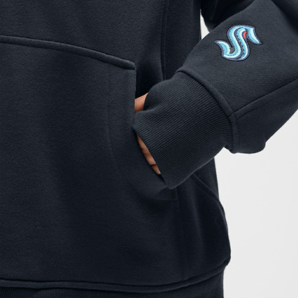 Seattle Kraken lululemon Women's Long Scuba Oversized Half-Zip Funnel Neck - True Navy - NHL 203201192