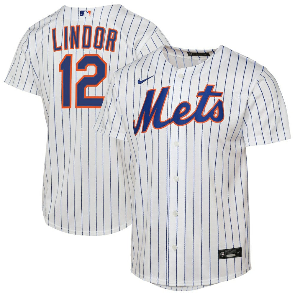 Francisco Lindor New York Mets Nike Youth Home Replica Player Jersey - White - Nike Online