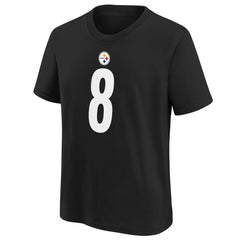 Aaron Rodgers Pittsburgh Steelers Youth Player Name & Number T-Shirt Black