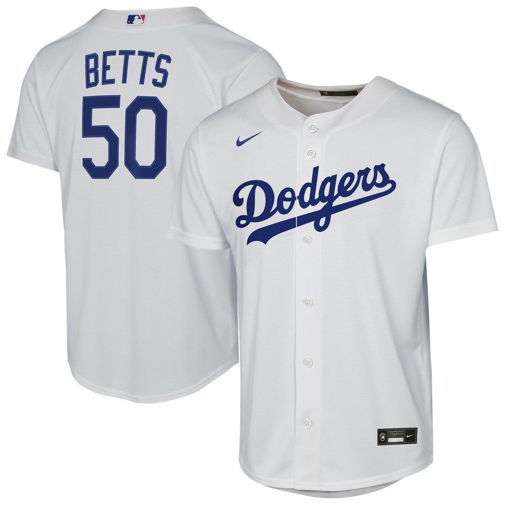 Mookie Betts Los Angeles Dodgers Nike Youth Home Replica Player Jersey - White - Nike Online