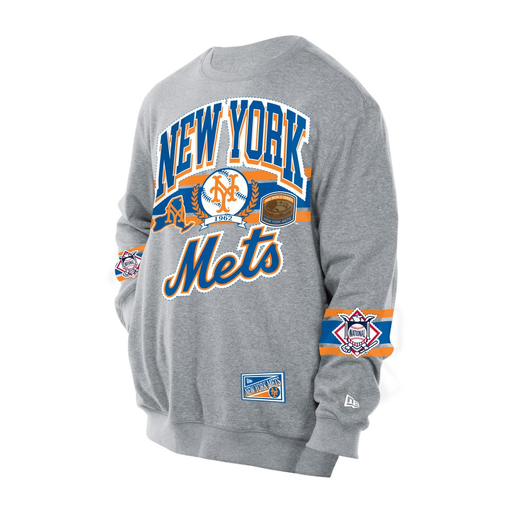 New York Mets New Era Sport Classics Sweatshirt - Gray - New Era Discount