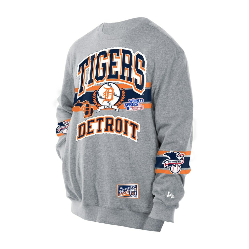 Detroit Tigers New Era Sport Classics Sweatshirt - Gray - New Era Online
