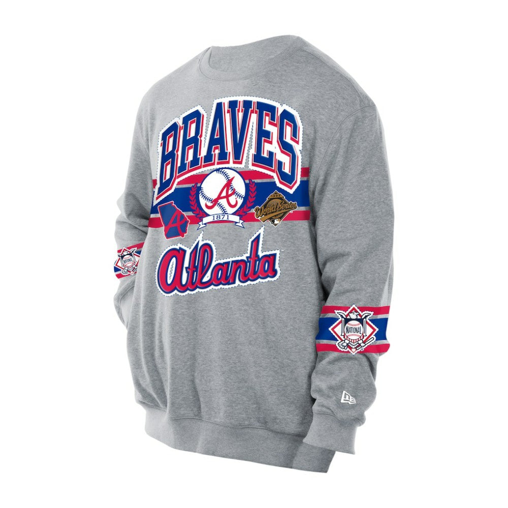 Atlanta Braves New Era Sport Classics Sweatshirt - Gray - New Era Online