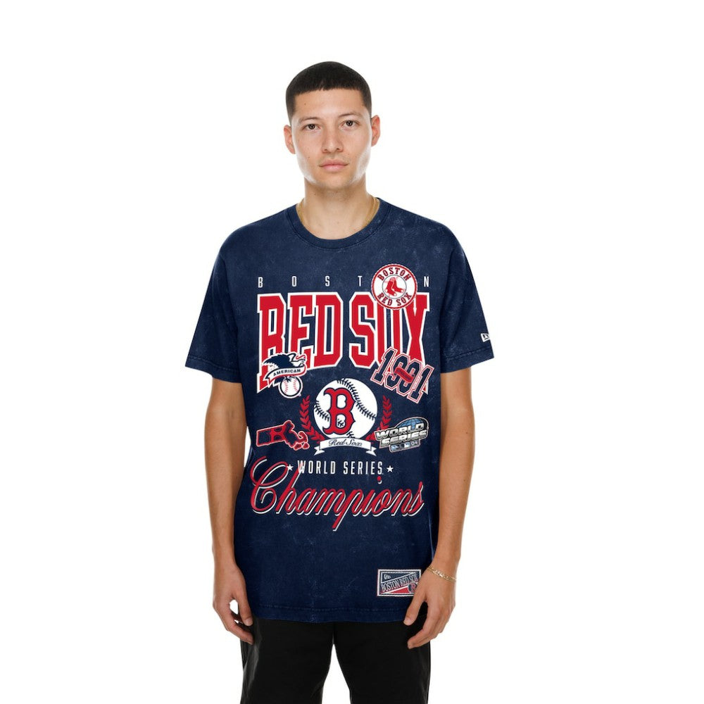 Boston Red Sox New Era Mineral Wash T-Shirt - Navy - New Era Discount