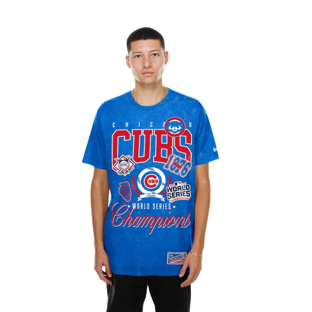 Chicago Cubs New Era Mineral Wash T-Shirt - Royal - New Era Sale