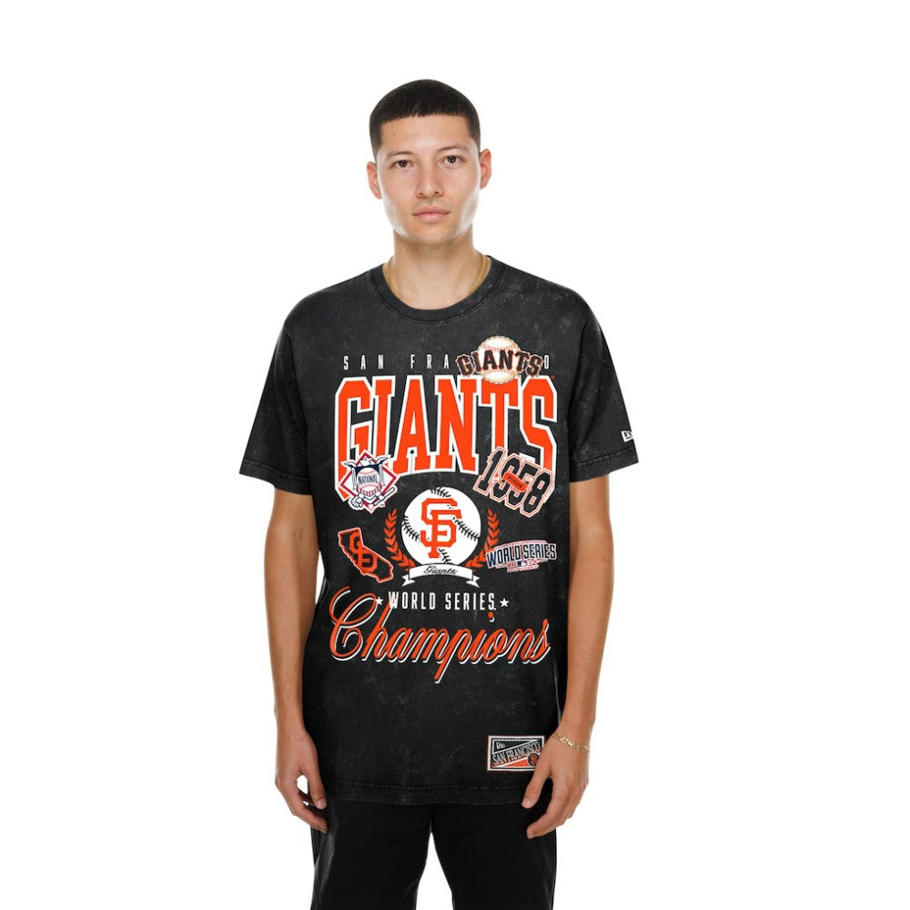 San Francisco Giants New Era Mineral Wash T-Shirt - Black - New Era Lifestyle