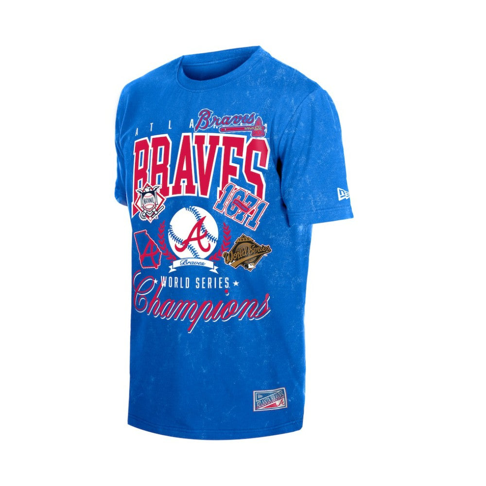 Atlanta Braves New Era Mineral Wash T-Shirt - Royal - New Era Sale