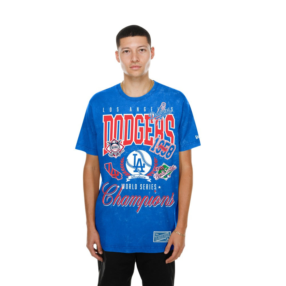 Los Angeles Dodgers New Era Mineral Wash T-Shirt - Royal - New Era Sale