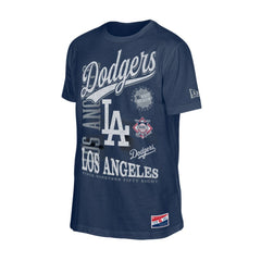 Los Angeles Dodgers New Era  Oversized Throwback Distressed T-Shirt - Navy - New Era Discount