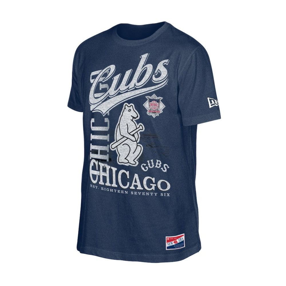 Chicago Cubs New Era  Oversized Throwback Distressed T-Shirt - Navy - New Era on Sale