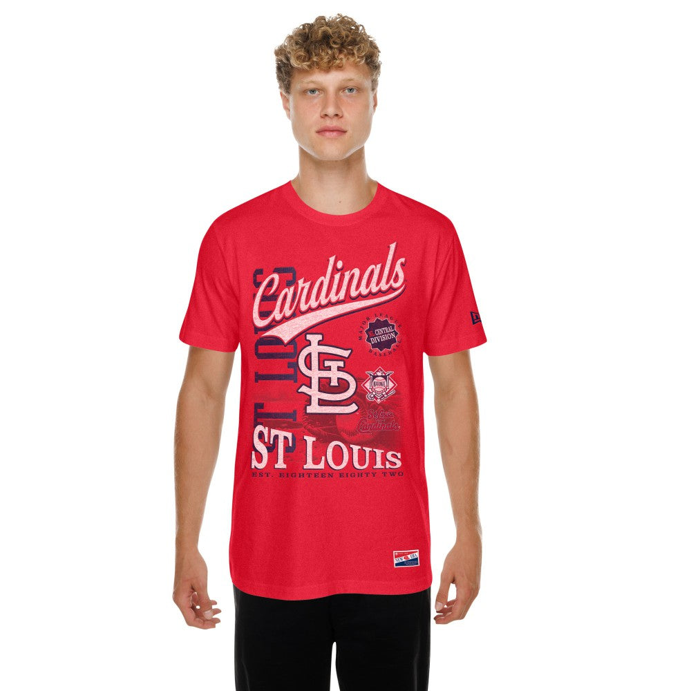 St. Louis Cardinals New Era  Oversized Throwback Distressed T-Shirt - Red - New Era Sale