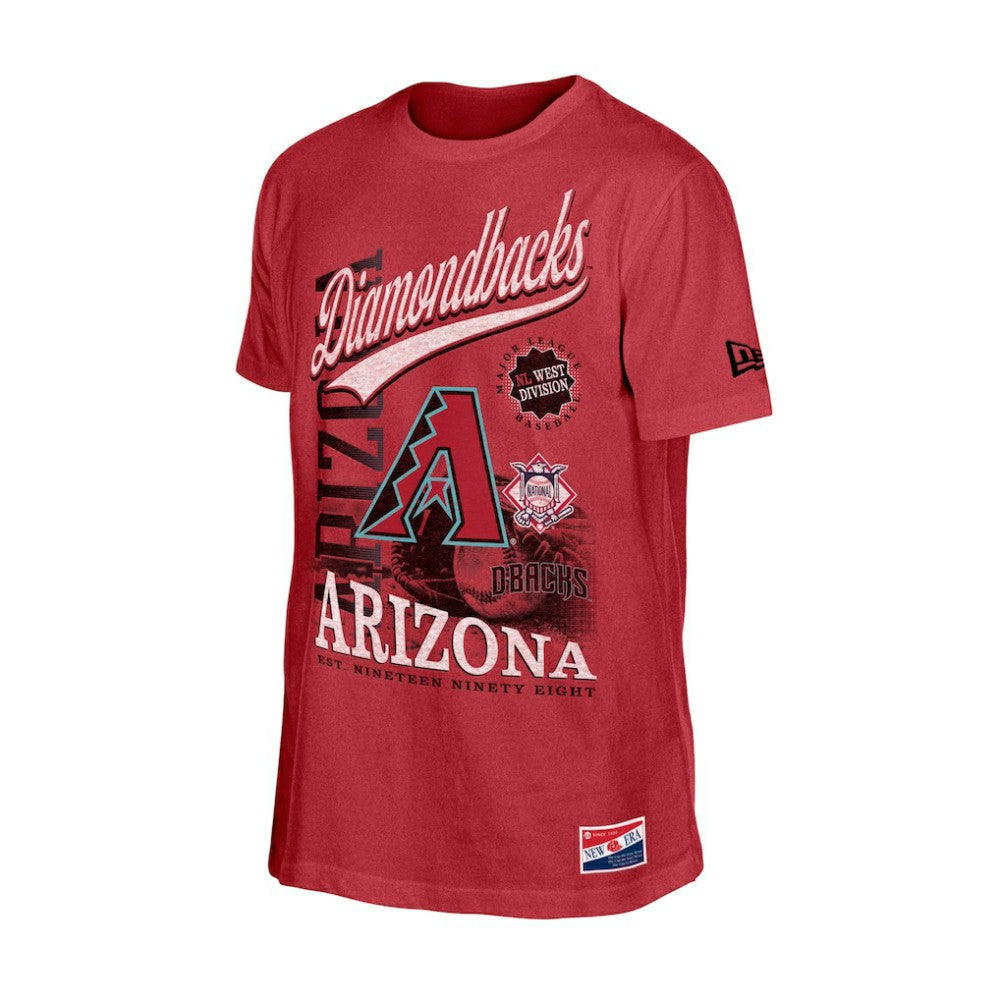 Arizona Diamondbacks New Era  Oversized Throwback Distressed T-Shirt - Red - New Era Online