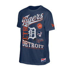 Detroit Tigers New Era  Oversized Throwback Distressed T-Shirt - Navy - New Era Lifestyle