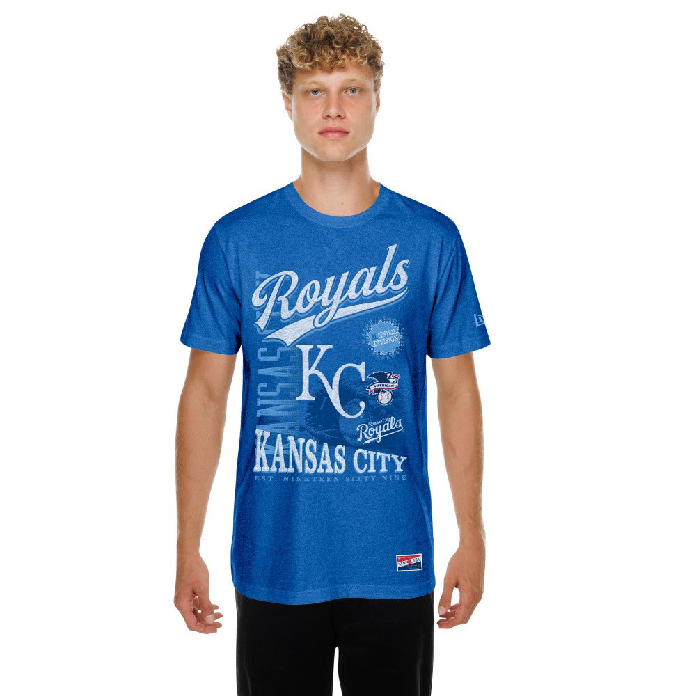 Kansas City Royals New Era  Oversized Throwback Distressed T-Shirt - Royal - New Era Sale