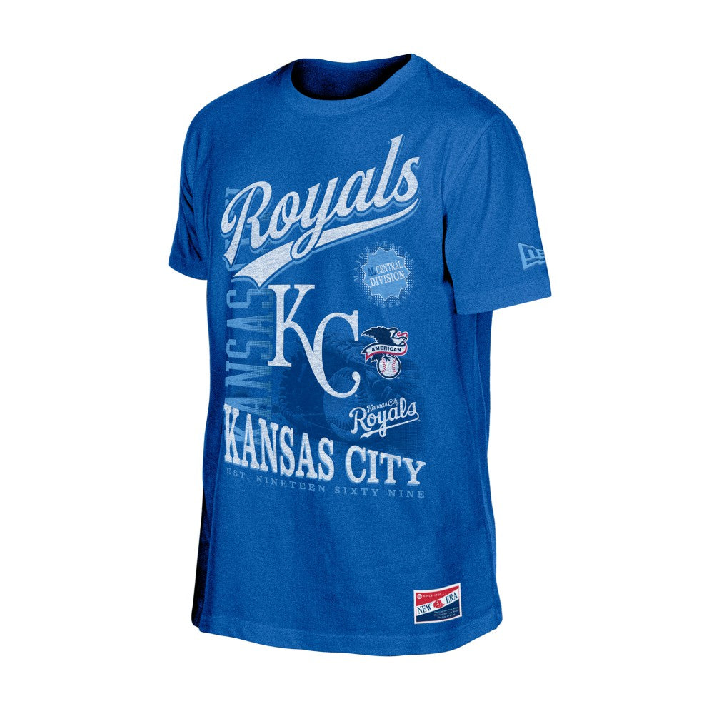 Kansas City Royals New Era  Oversized Throwback Distressed T-Shirt - Royal - New Era Sale
