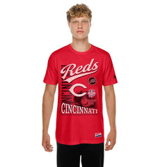 Cincinnati Reds New Era  Oversized Throwback Distressed T-Shirt - Red - New Era Online