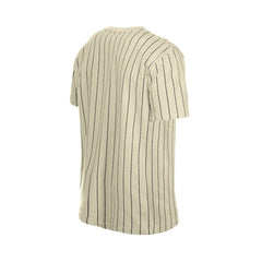 San Diego Padres New Era Throwback Meshback Pinstripe T-Shirt - Cream - New Era Discount