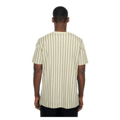 Chicago Cubs New Era Throwback Meshback Pinstripe T-Shirt - Cream - New Era on Sale