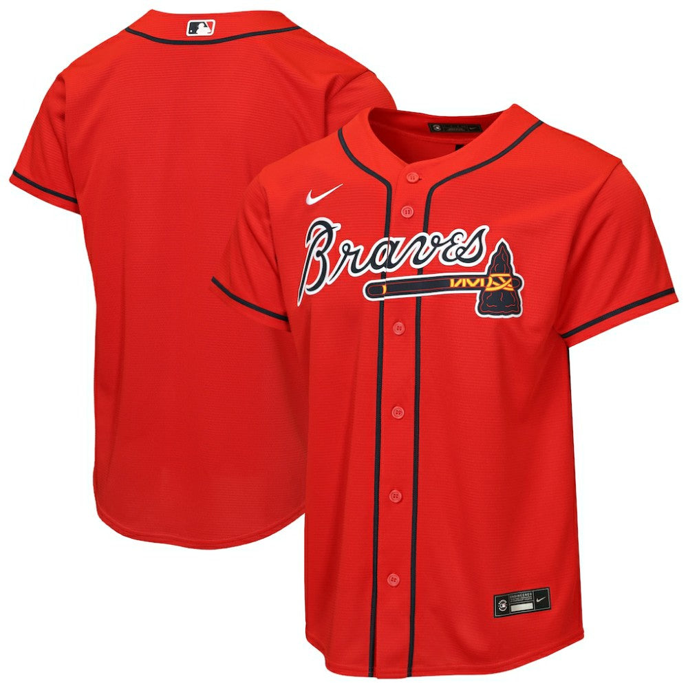 Atlanta Braves Nike Youth Alternate Replica Jersey - Red - Nike on Sale