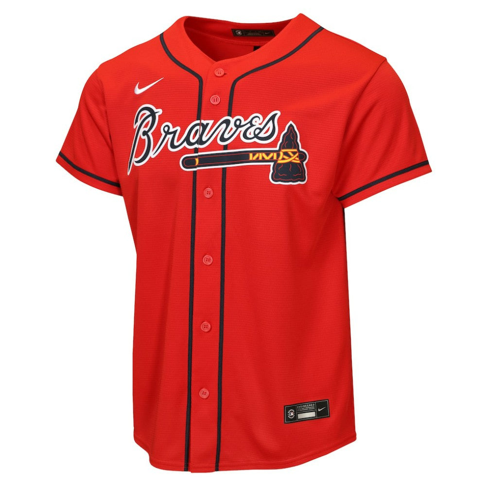Atlanta Braves Nike Youth Alternate Replica Jersey - Red - Nike on Sale