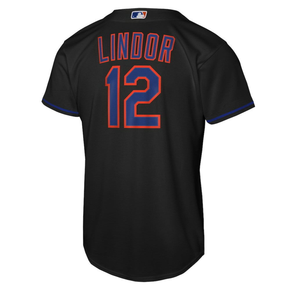 Francisco Lindor New York Mets Nike Youth Alternate Replica Jersey - Black - Nike Lifestyle