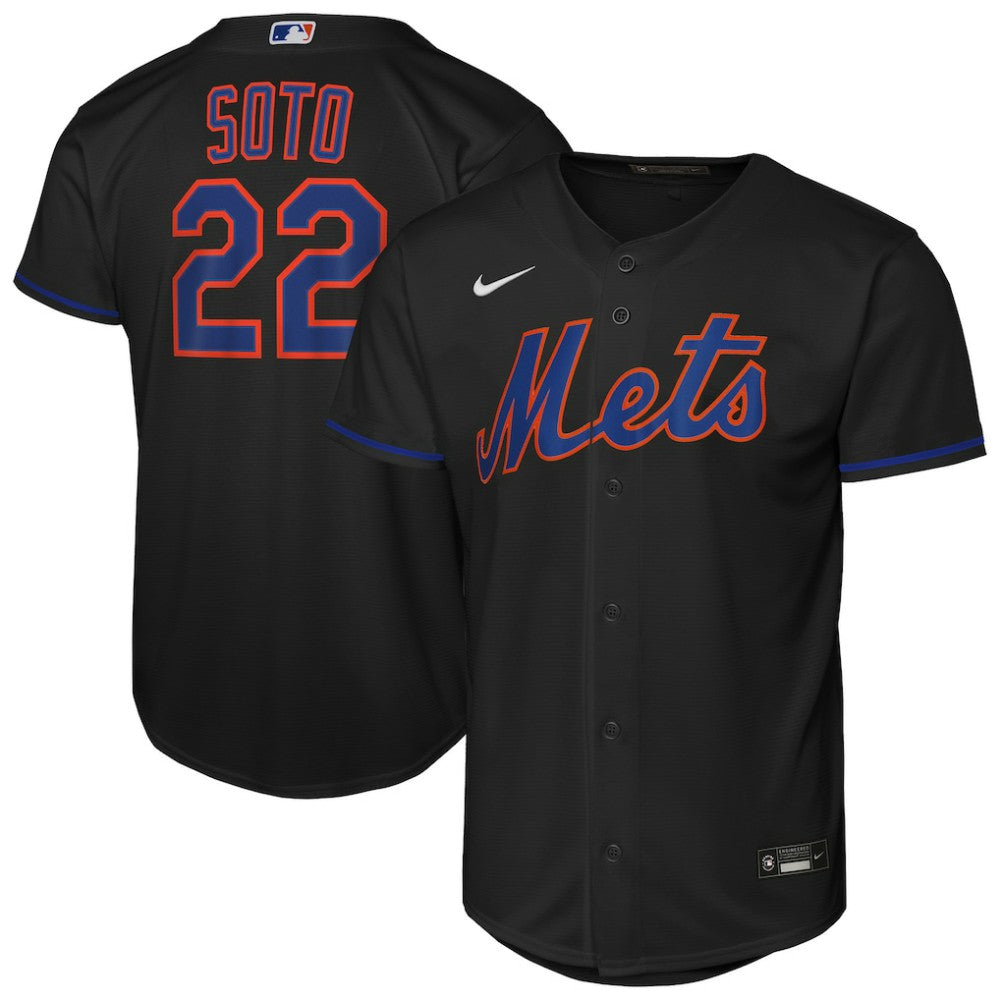Juan Soto New York Mets Nike Youth Alternate Replica Jersey - Black - Nike Lifestyle