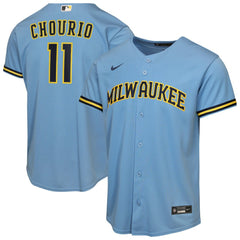 Jackson Chourio Milwaukee Brewers Nike Youth Road Replica Jersey - Light Blue - Nike Online