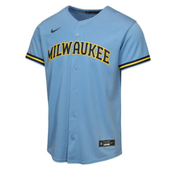 Jackson Chourio Milwaukee Brewers Nike Youth Road Replica Jersey - Light Blue - Nike Online