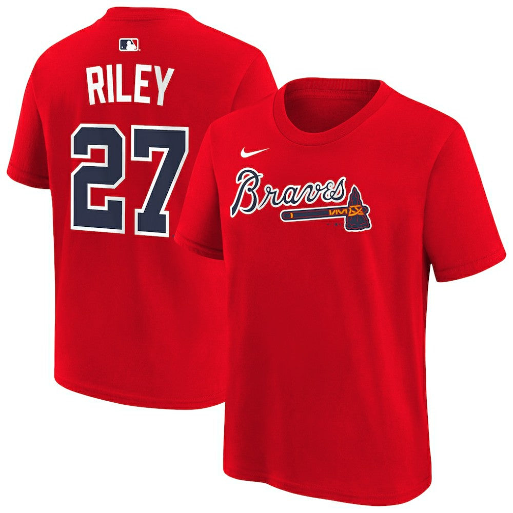 Austin Riley Atlanta Braves Nike Youth Name & Number T-Shirt - Red - Nike Online