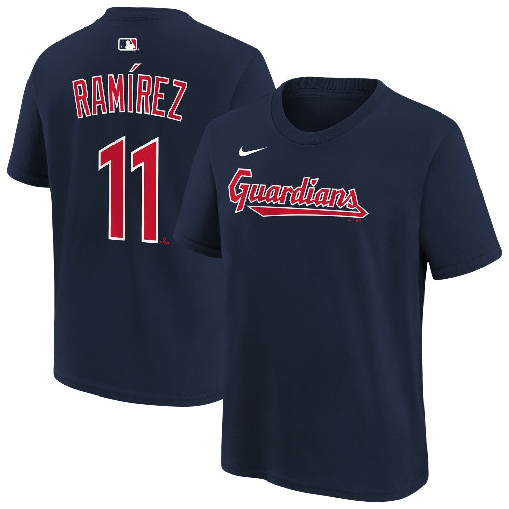 José Ramírez Cleveland Guardians Nike Youth Name & Number T-Shirt - Navy - Nike Lifestyle