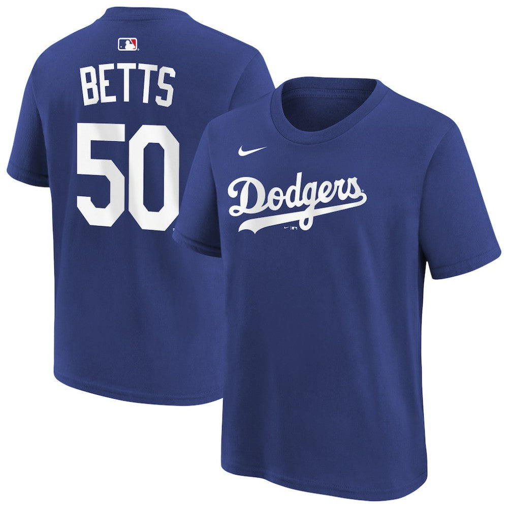 Mookie Betts Los Angeles Dodgers Nike Youth Name & Number T-Shirt - Royal - Nike Lifestyle