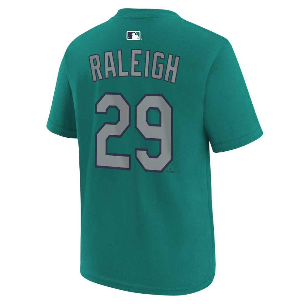 Cal Raleigh Seattle Mariners Nike Youth Name & Number T-Shirt - Teal - Nike Discount