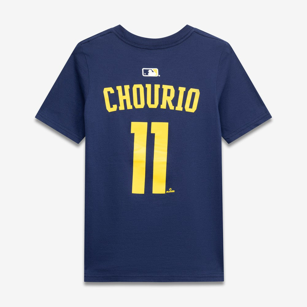 Jackson Chourio Milwaukee Brewers Nike Youth Name & Number T-Shirt - Navy - Nike Online