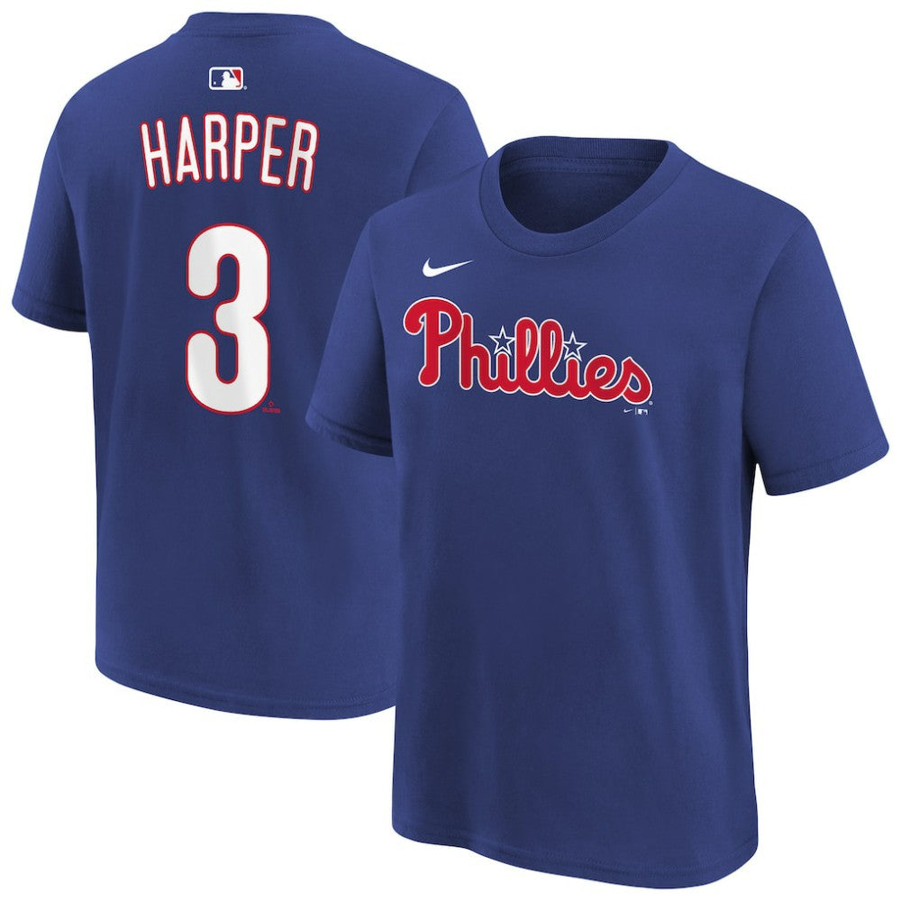Bryce Harper Philadelphia Phillies Nike Youth Name & Number T-Shirt - Royal - Nike Sale