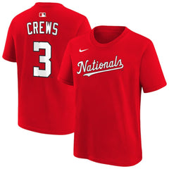 Dylan Crews Washington Nationals Nike Youth Name & Number T-Shirt - Red - Nike Discount