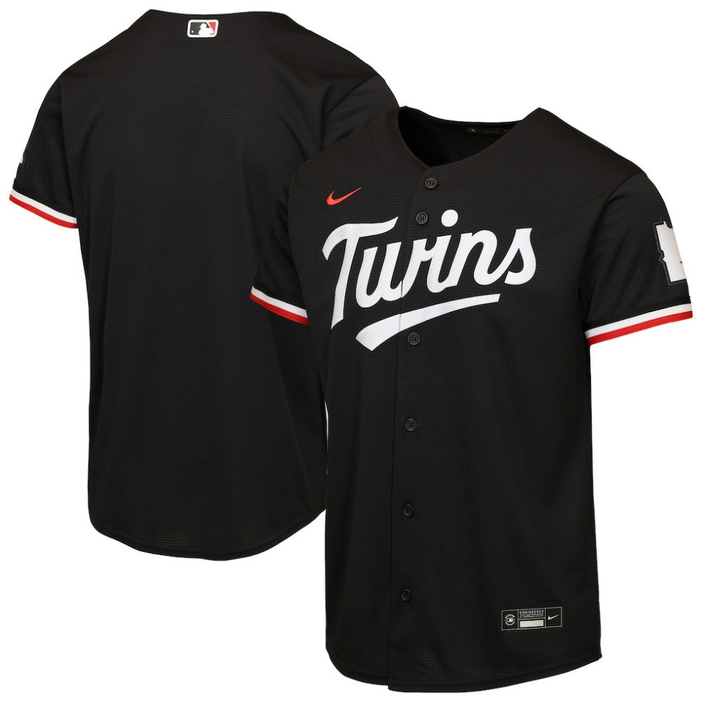 Minnesota Twins Nike Youth Alternate 2 Stadium Jersey - Black - Nike Lifestyle