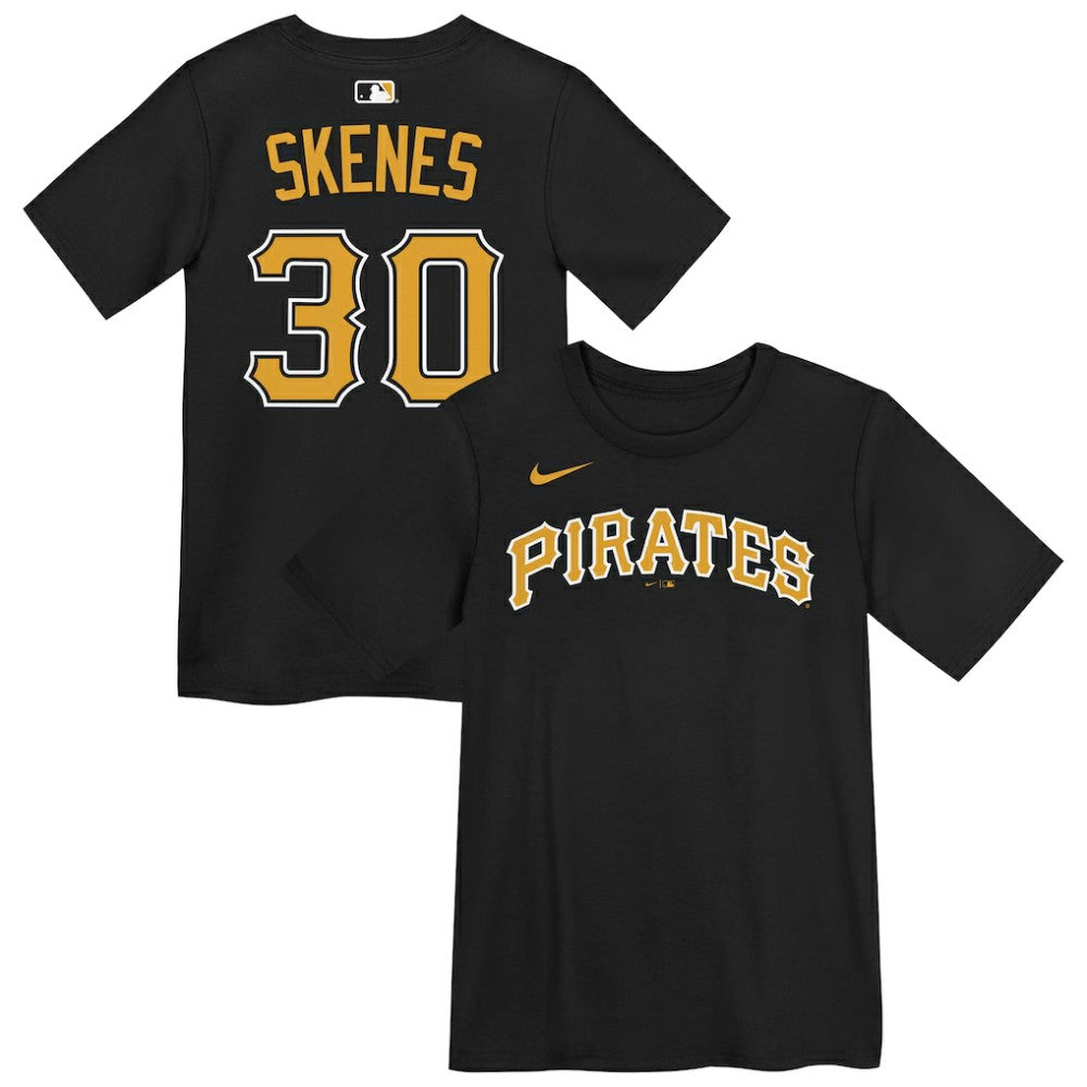 Paul Skenes Pittsburgh Pirates Nike Preschool Name & Number T-Shirt - Black - Nike Lifestyle