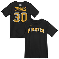 Paul Skenes Pittsburgh Pirates Nike Preschool Name & Number T-Shirt - Black - Nike Lifestyle