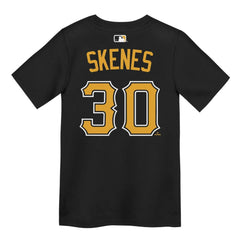 Paul Skenes Pittsburgh Pirates Nike Preschool Name & Number T-Shirt - Black - Nike Lifestyle