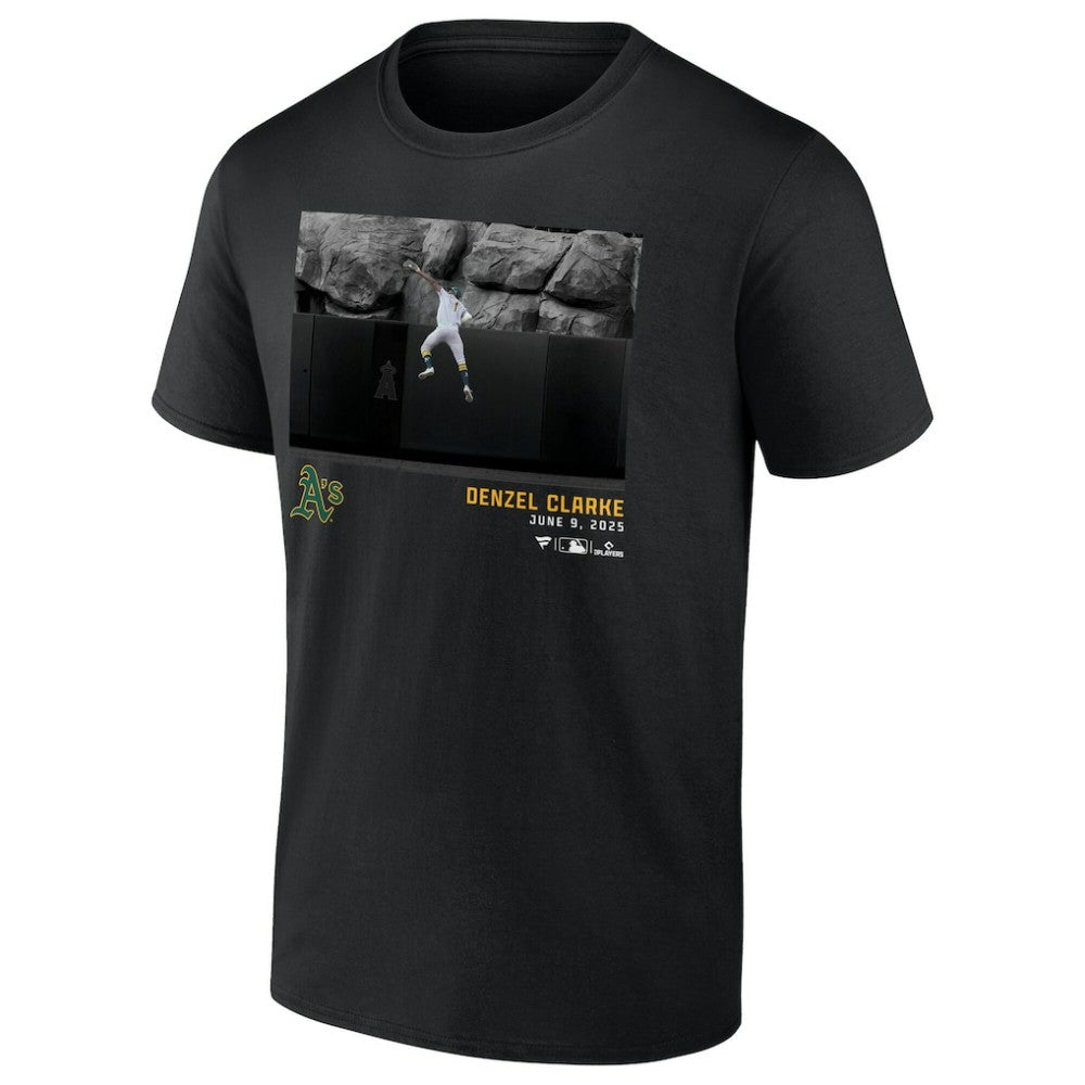 Denzel Clarke Athletics Graphic Player T-Shirt - Black - MLB Lifestyle