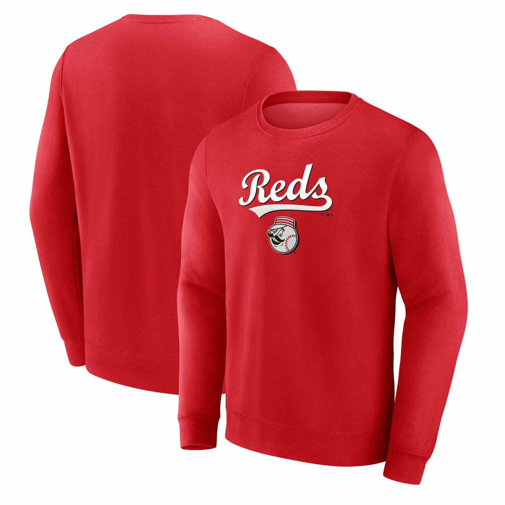 Cincinnati Reds Team Lockup Sweatshirt - Red - MLB Discount