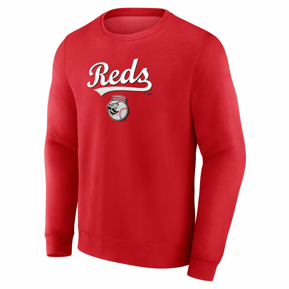 Cincinnati Reds Team Lockup Sweatshirt - Red - MLB Discount